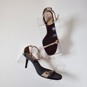 Banana Republic Women’s Strappy Heels Size 7M Brown Tan Animal Print Leather